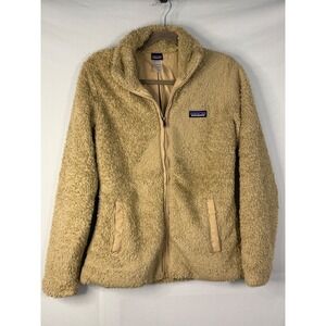 Patagonia Los Gatos Full Zip Fleece Jacket Womens Small Tan Khaki 25210 FA14